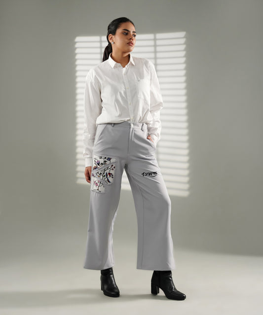 Broken Portrait Pants (Grey)