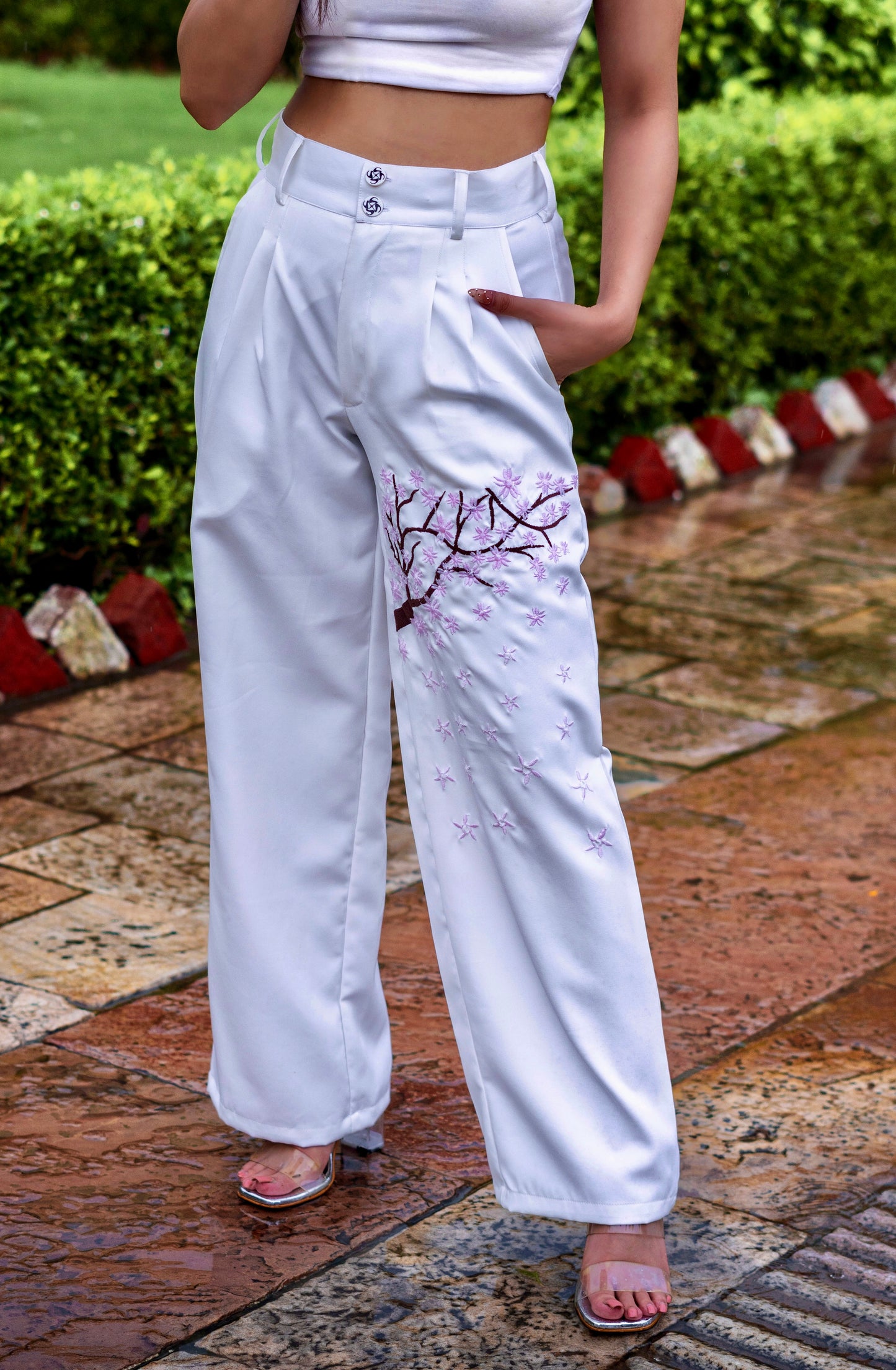 Fleeting Life Pleat Pants (White)